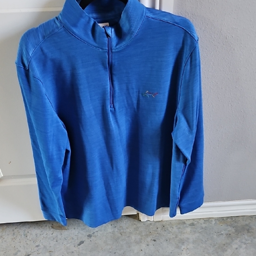 Greg Norman Collection Men's Vibrant Blue Zip-Up Sweater